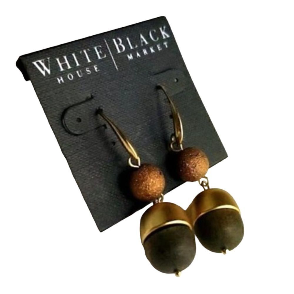 White House Black Market acorn earring NWT